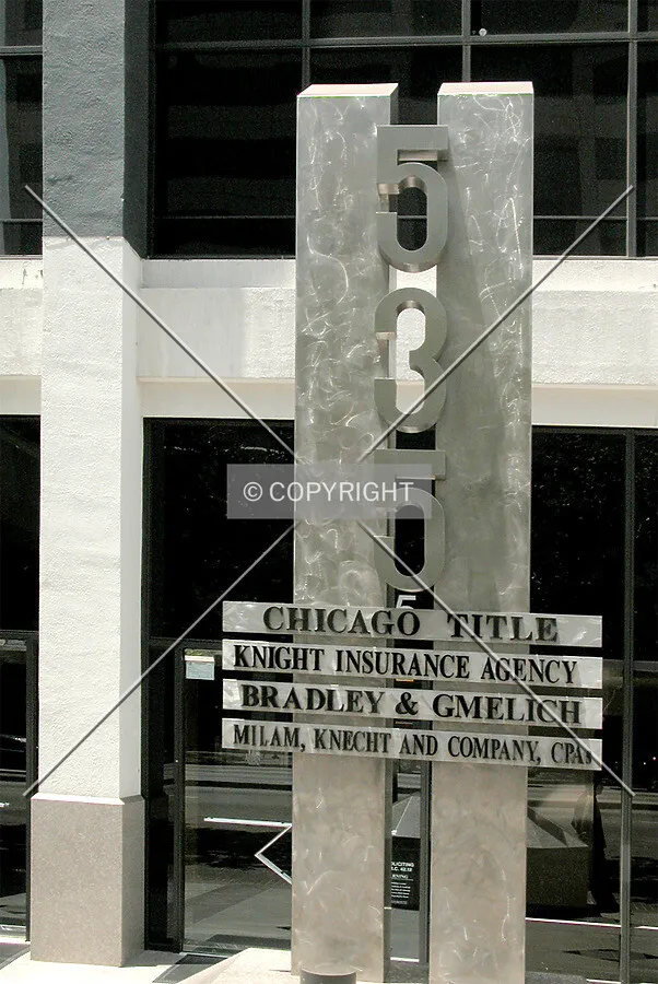 Building sign in front