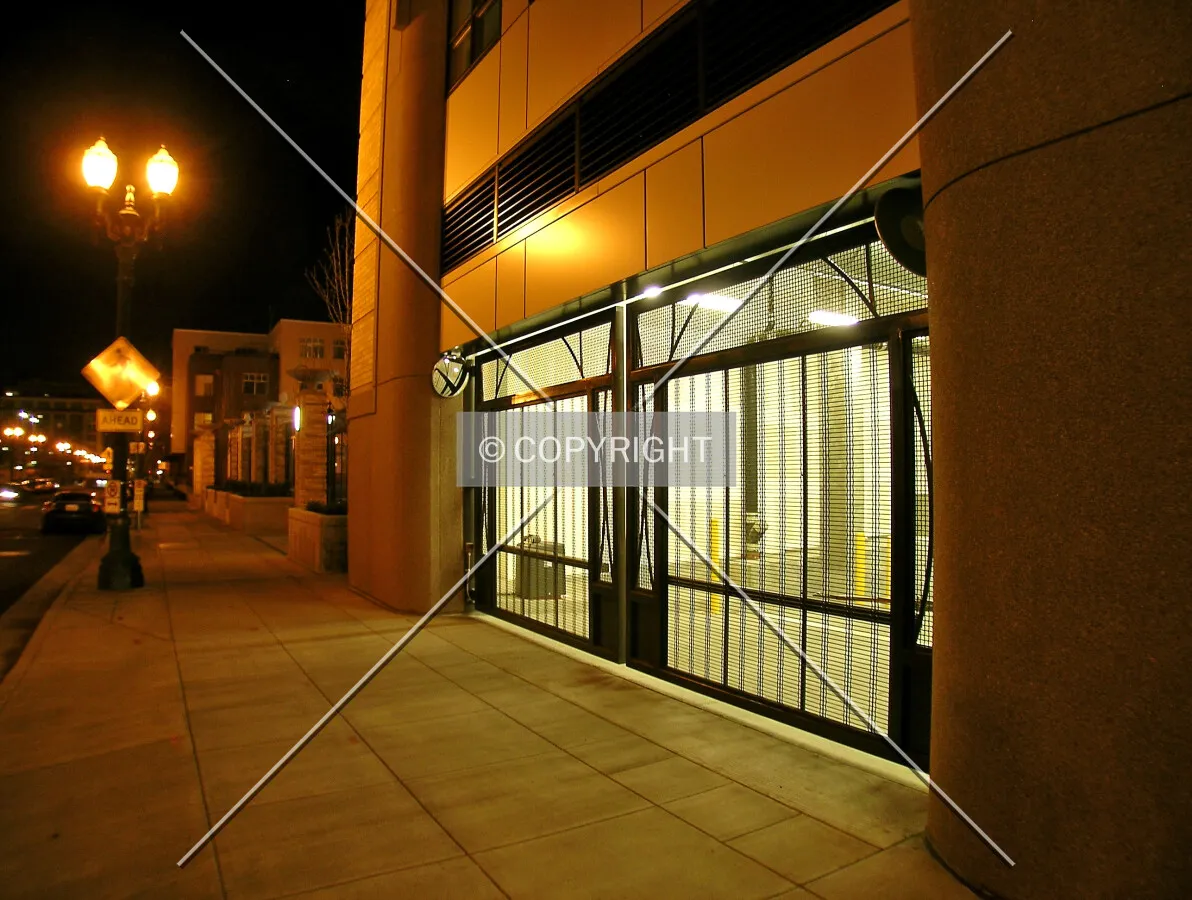 Eastern parking garage entrance