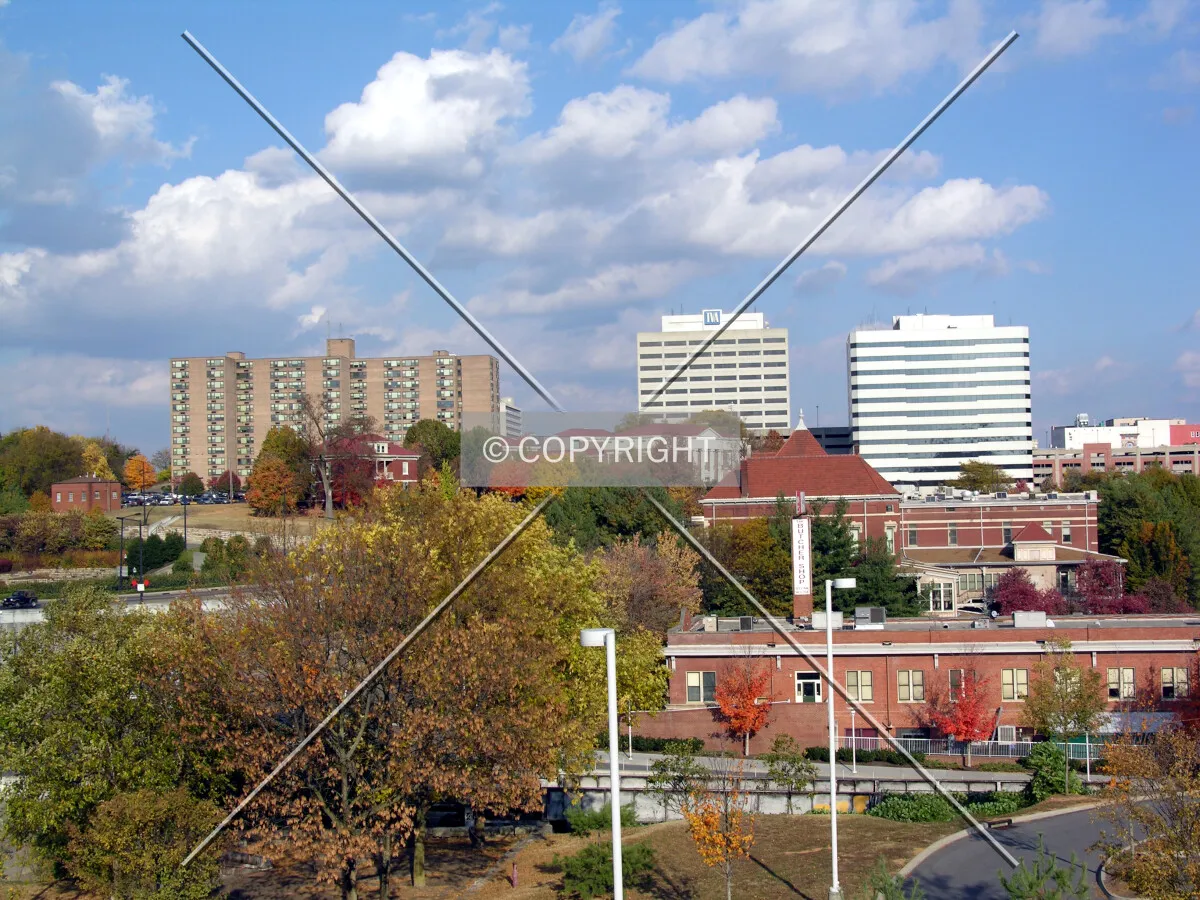 Partial skyline from the west