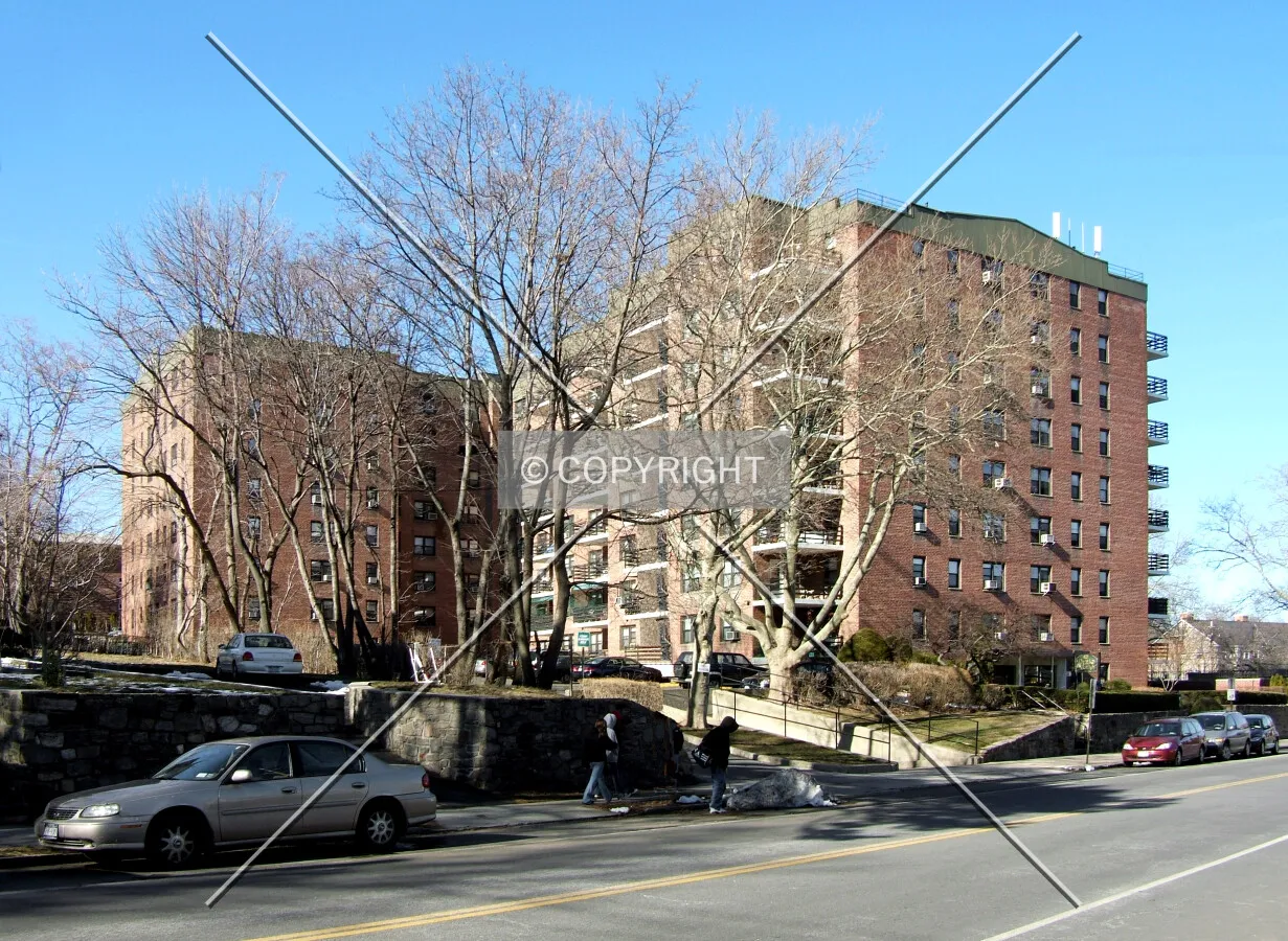 View from the southwest across Pelham Road