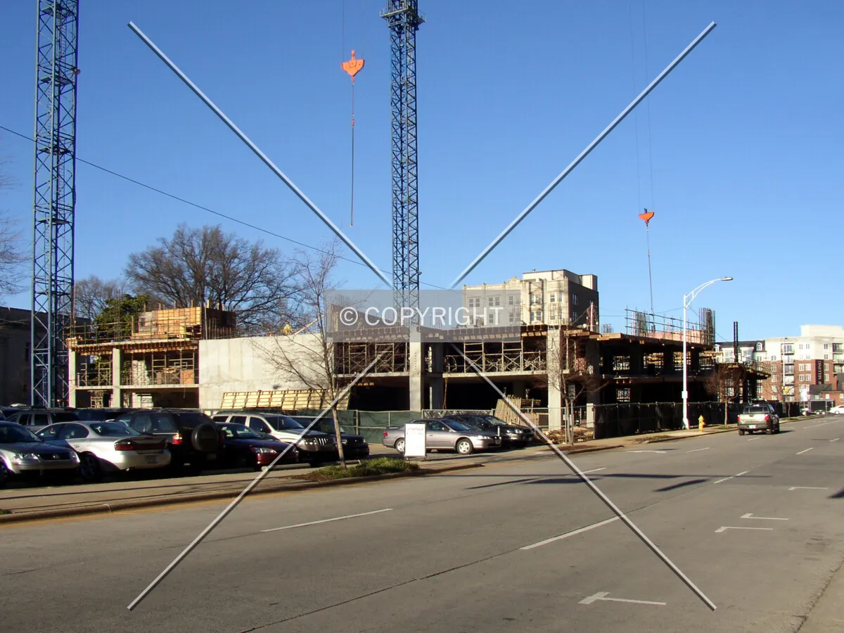 Looking north from South Poplar Street