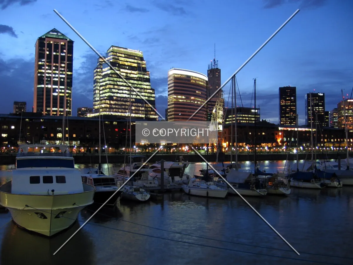 Puerto Madero on a summer evening