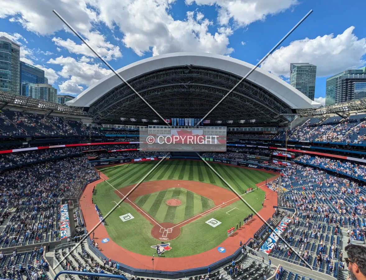 View from the upper deck behind home plate