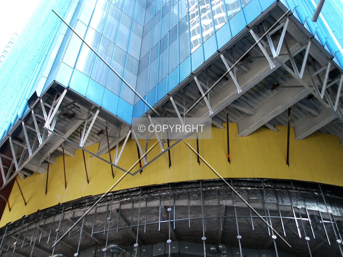 Looking up at the northwest corner near the base