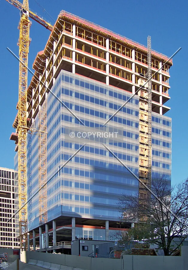 View from the southwest during construction; November 22, 2009