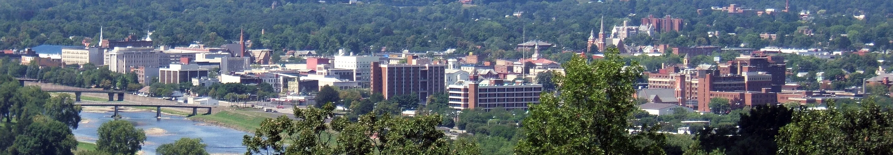 Downtown from the southeast