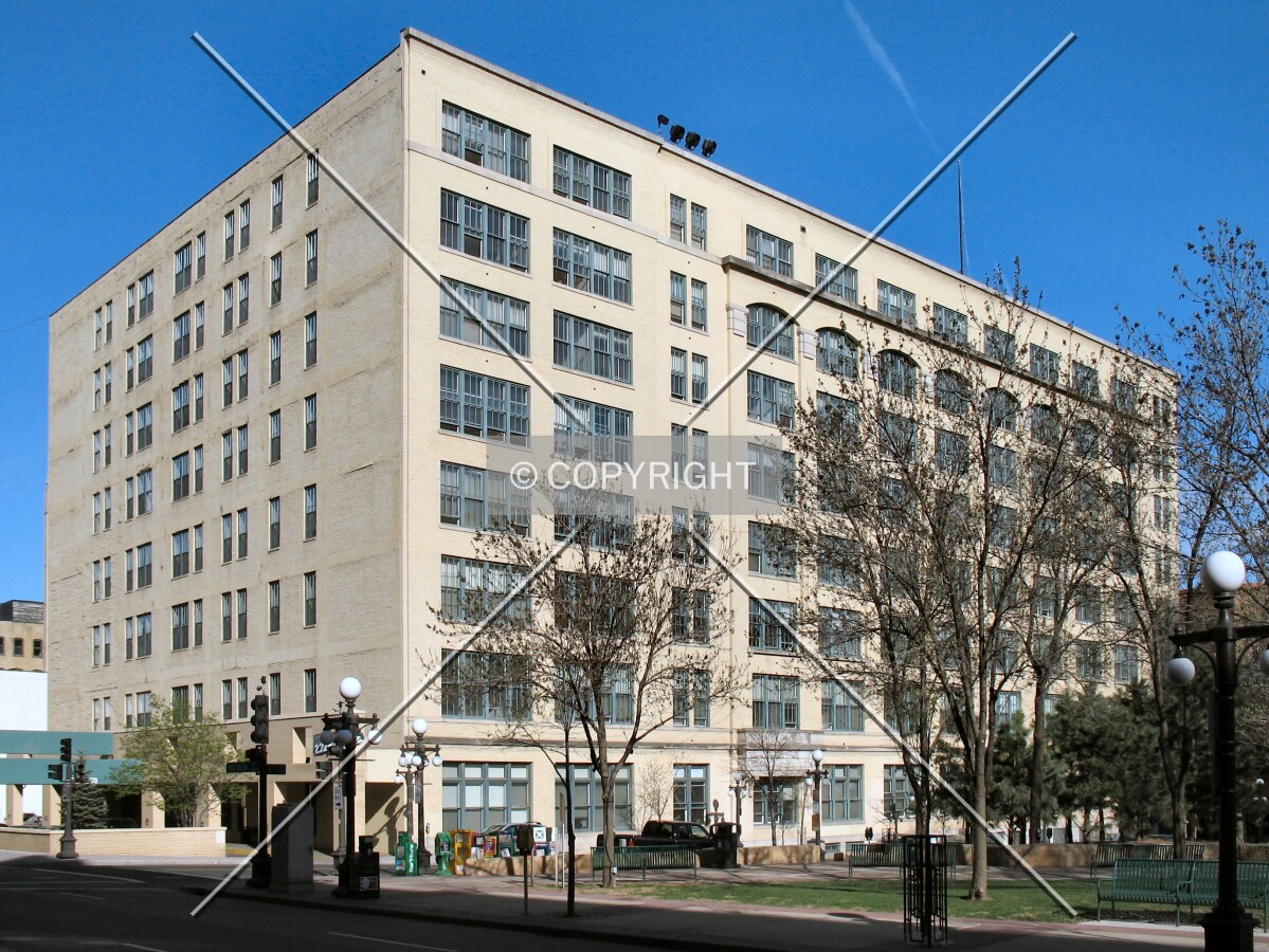 View to the east from East 6th Street, across Mears Park