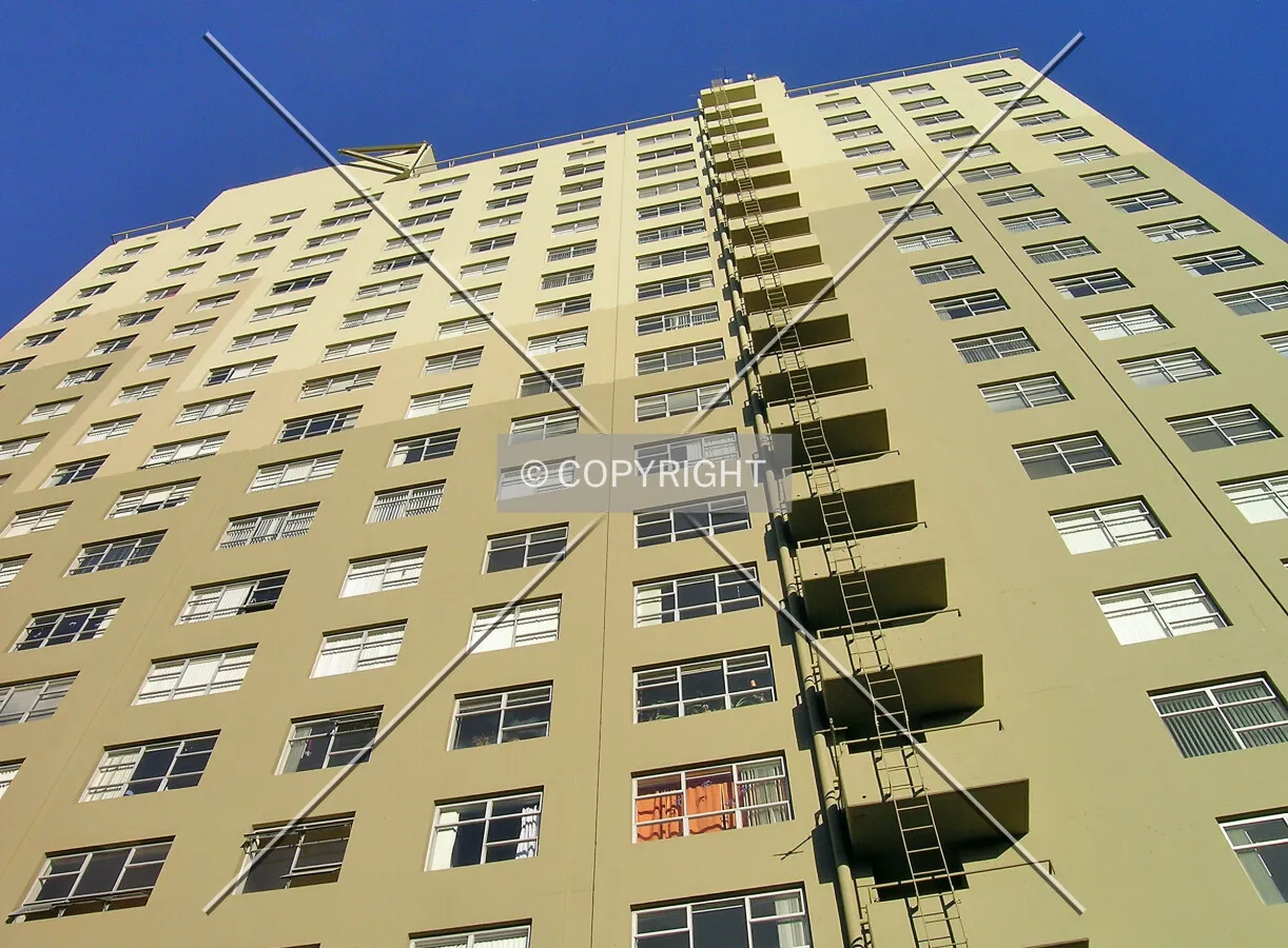 Looking up the southern facade