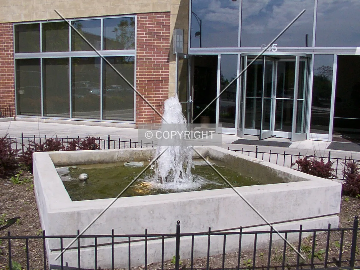 Fountain in front of the entrance