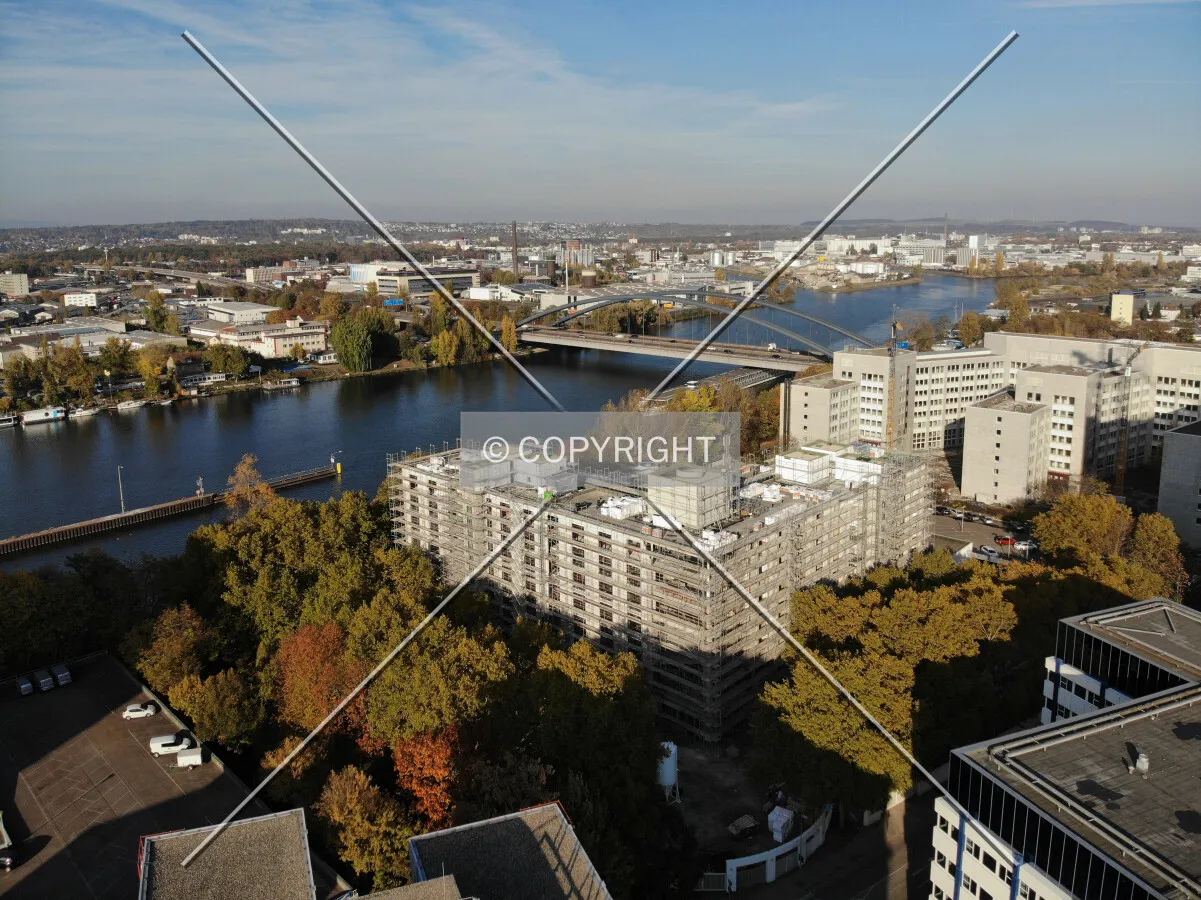 The Main river at Offenbach-Kaiserlei