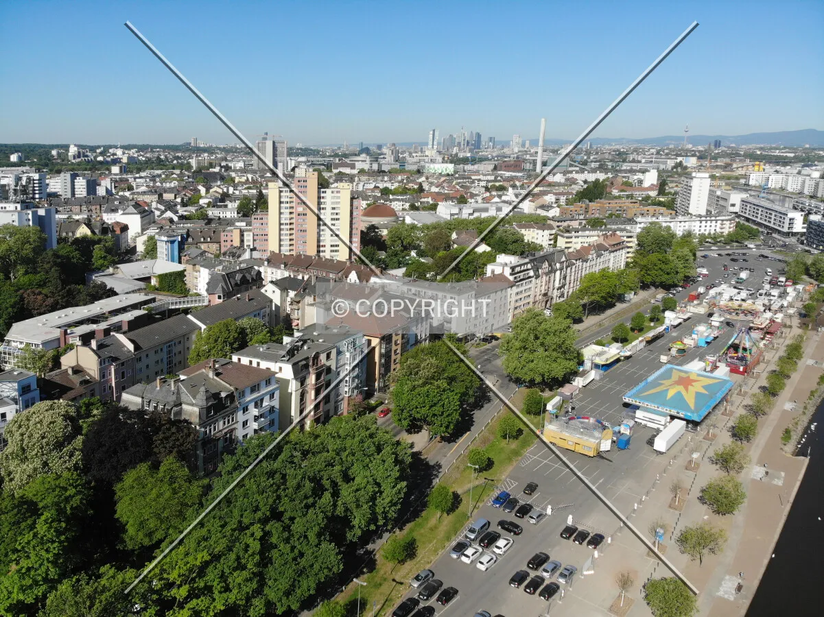 Looking over Offenbach, Hessen, Germany