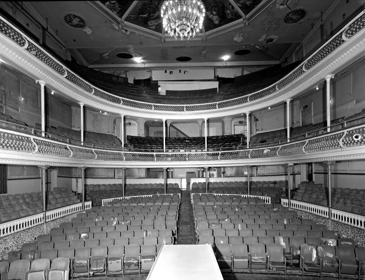 View of the auditorium looking south from the stage