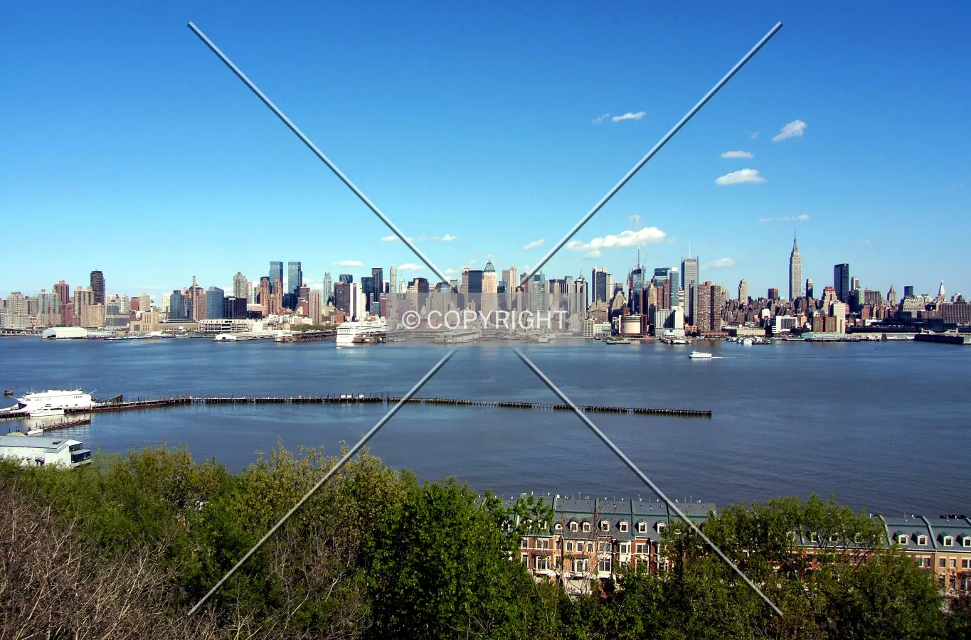 View from the northwest in Weehawken