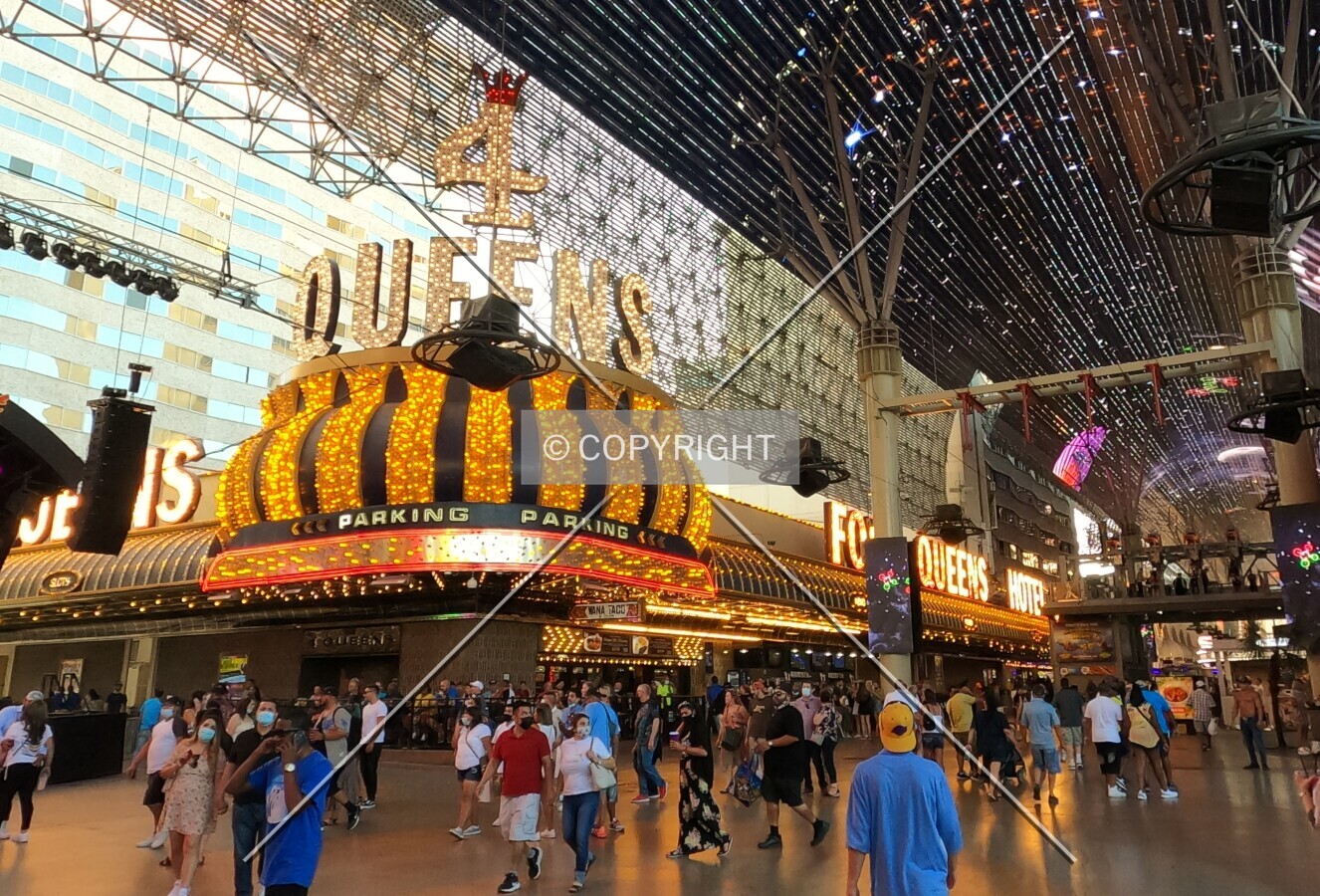 View along the Fremont Street Experience