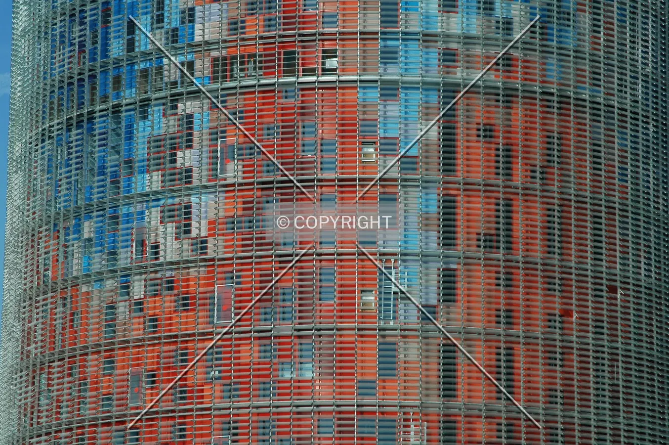 Floors where red and blue are mixed