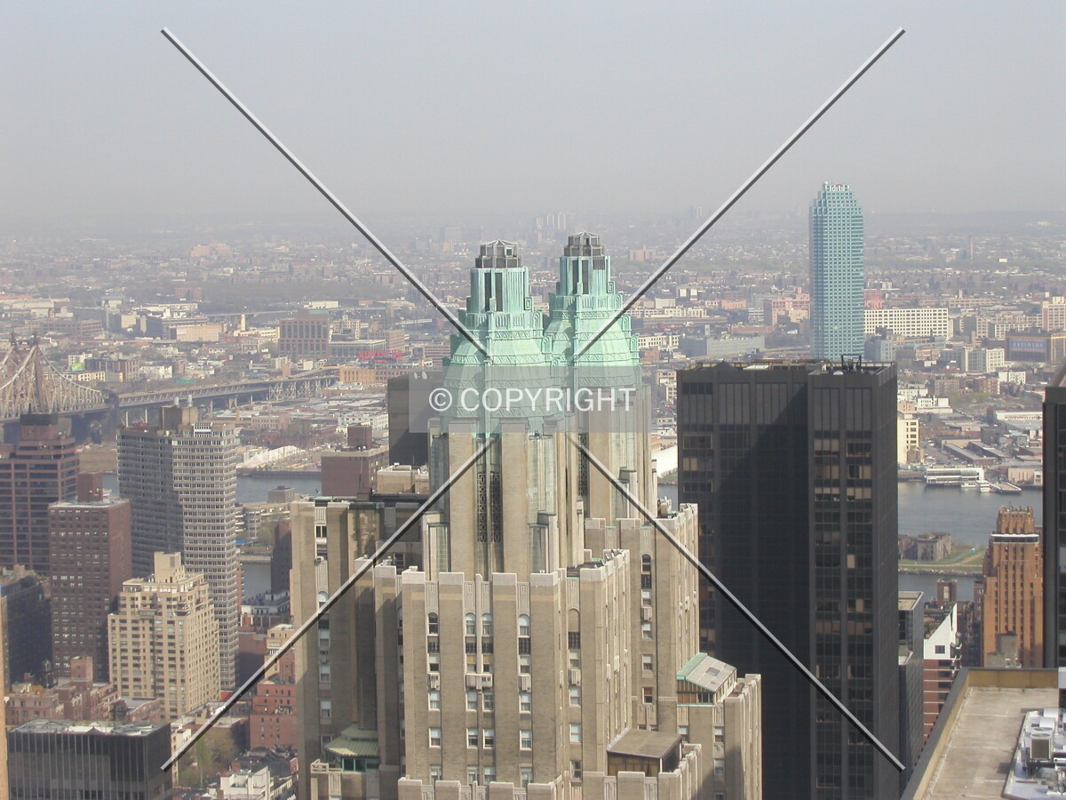 Top of the building as seen from Tower 49