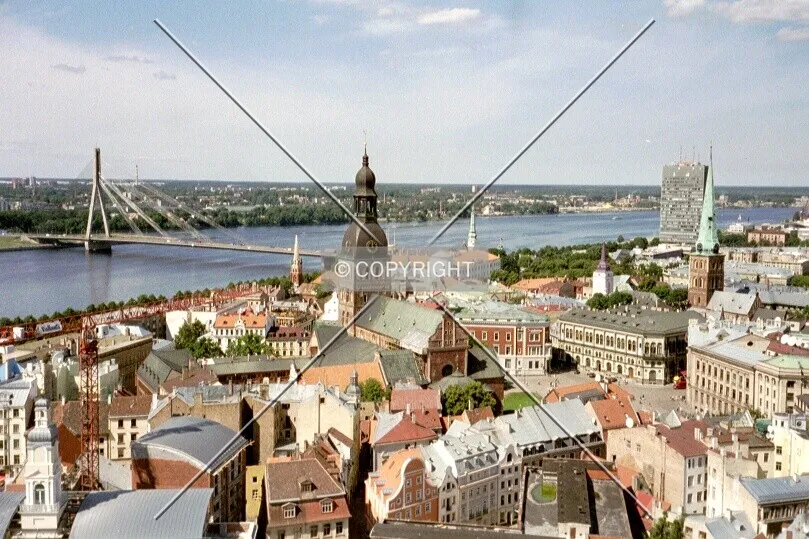 Skyline with bridge and river