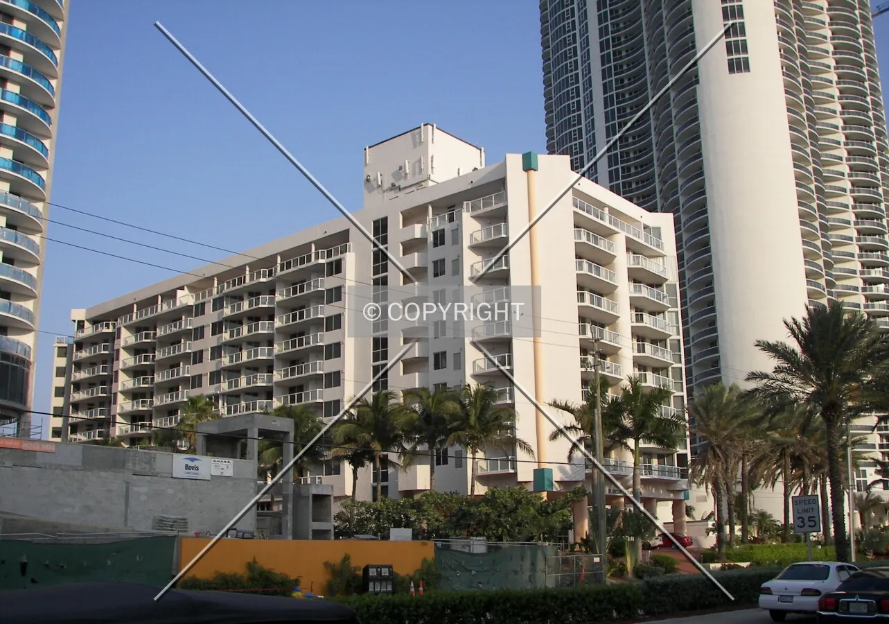 View from the northwest on Collins Avenue