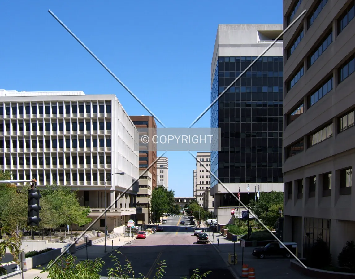 View northeast from 8th Street