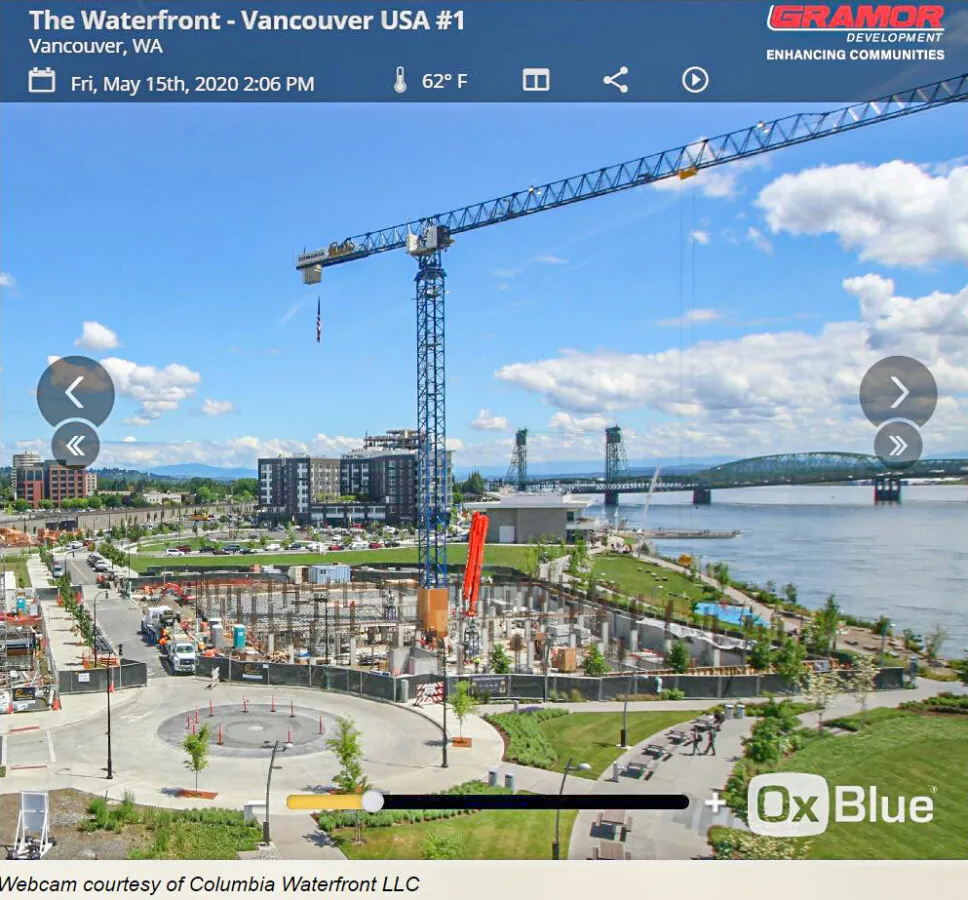 Block 20, The Columbia, underground parking and podium construction