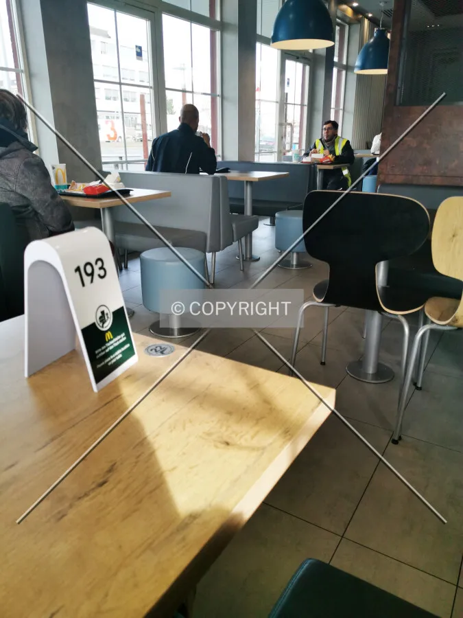 Number sign on a table