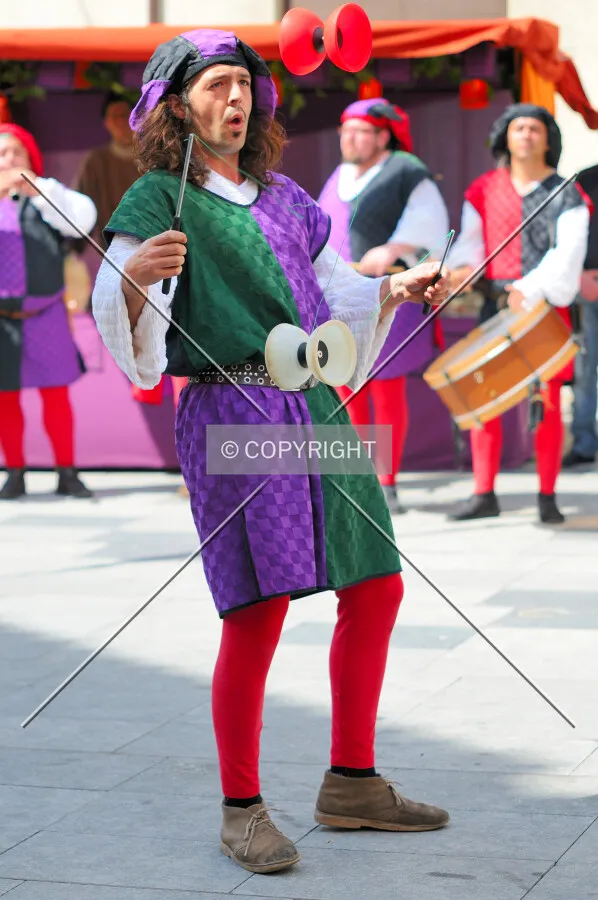 Actor playing on a medieval fair in Hostalric
