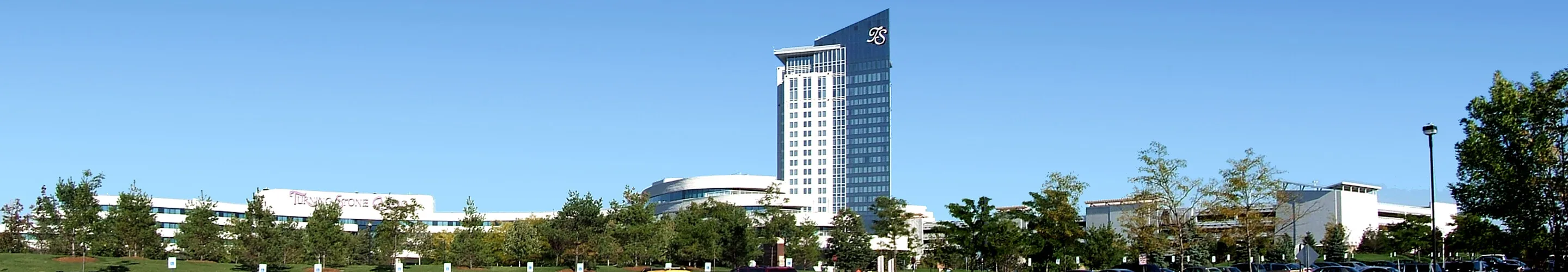 Turning Stone resort complex from the northwest