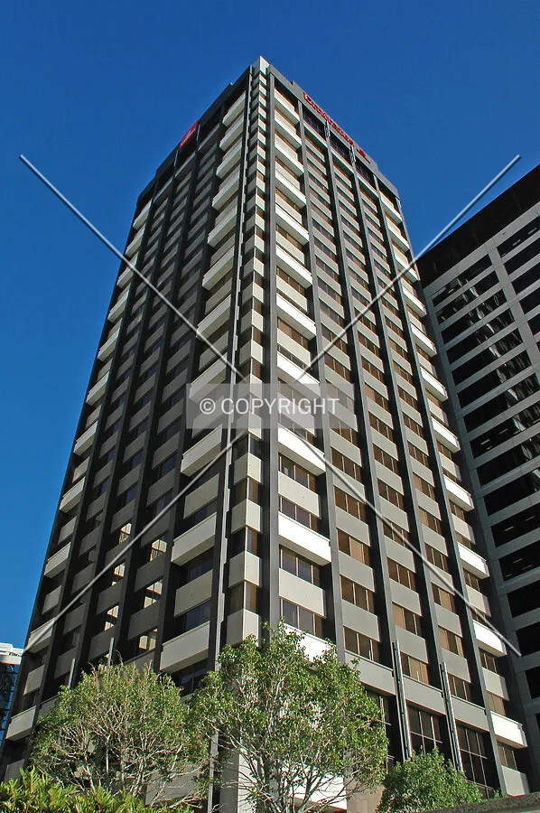 Looking up the southeast corner