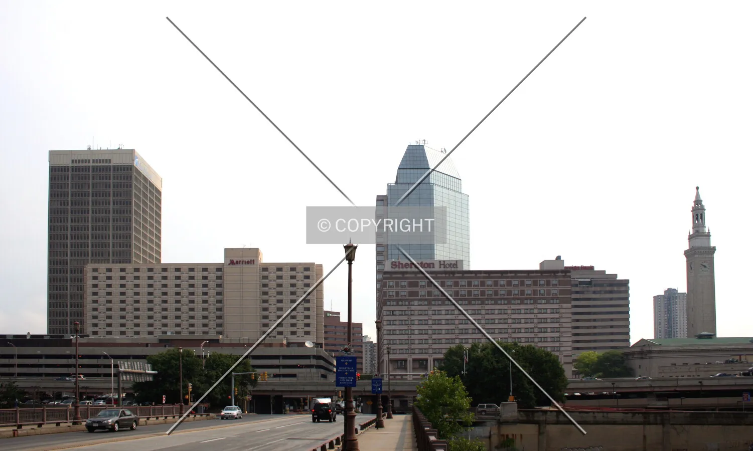 Skyline view from the west