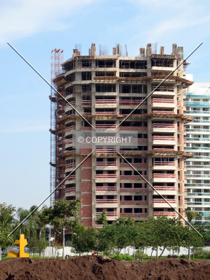 Distant view of construction site