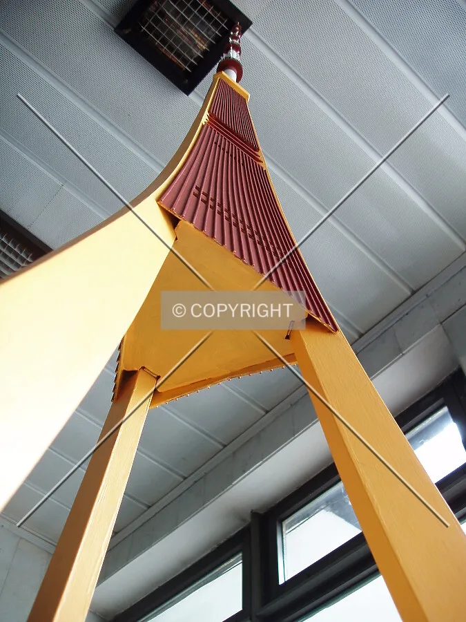 TV tower model located in tower lobby