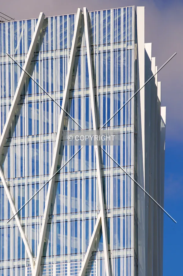 Top of the skyscraper Diagonal Zero designed by architect Enric Massip