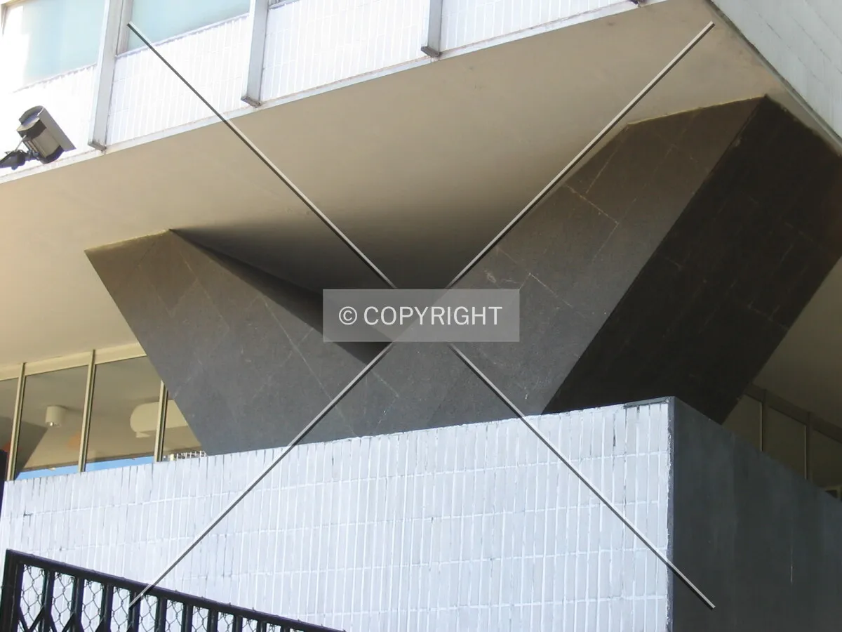 One of the V shaped columns