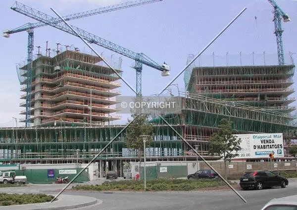 View of the building still under construction