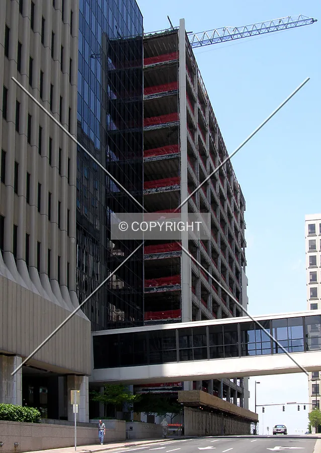Looking southwest from East 3rd Street