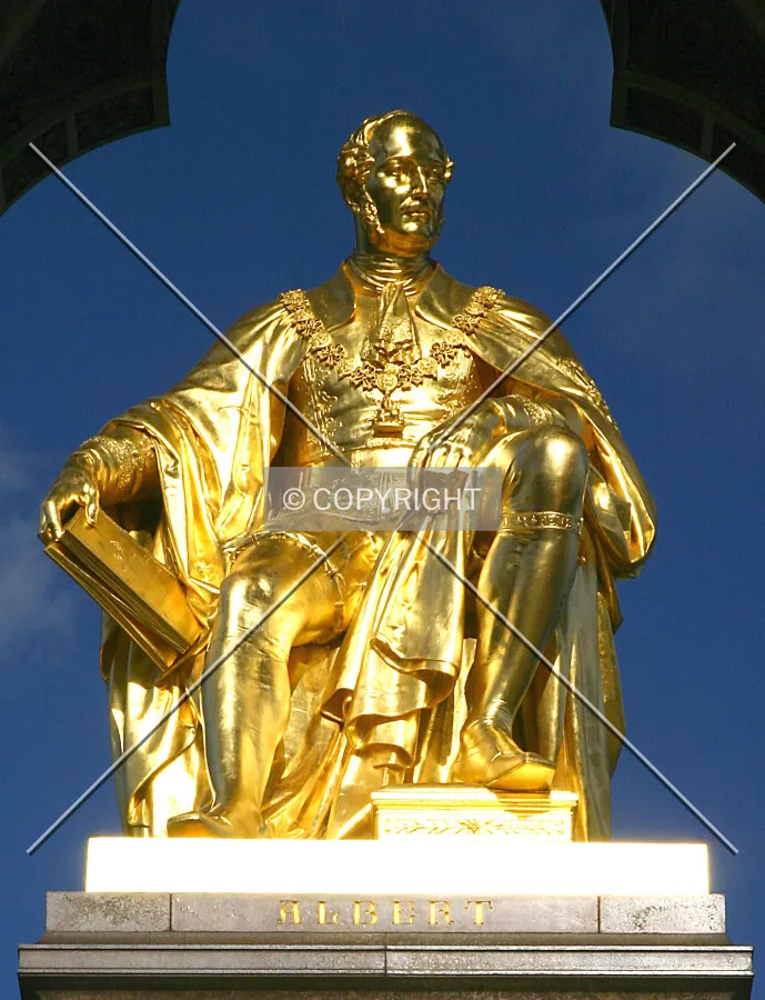 The gilded Albert at centre