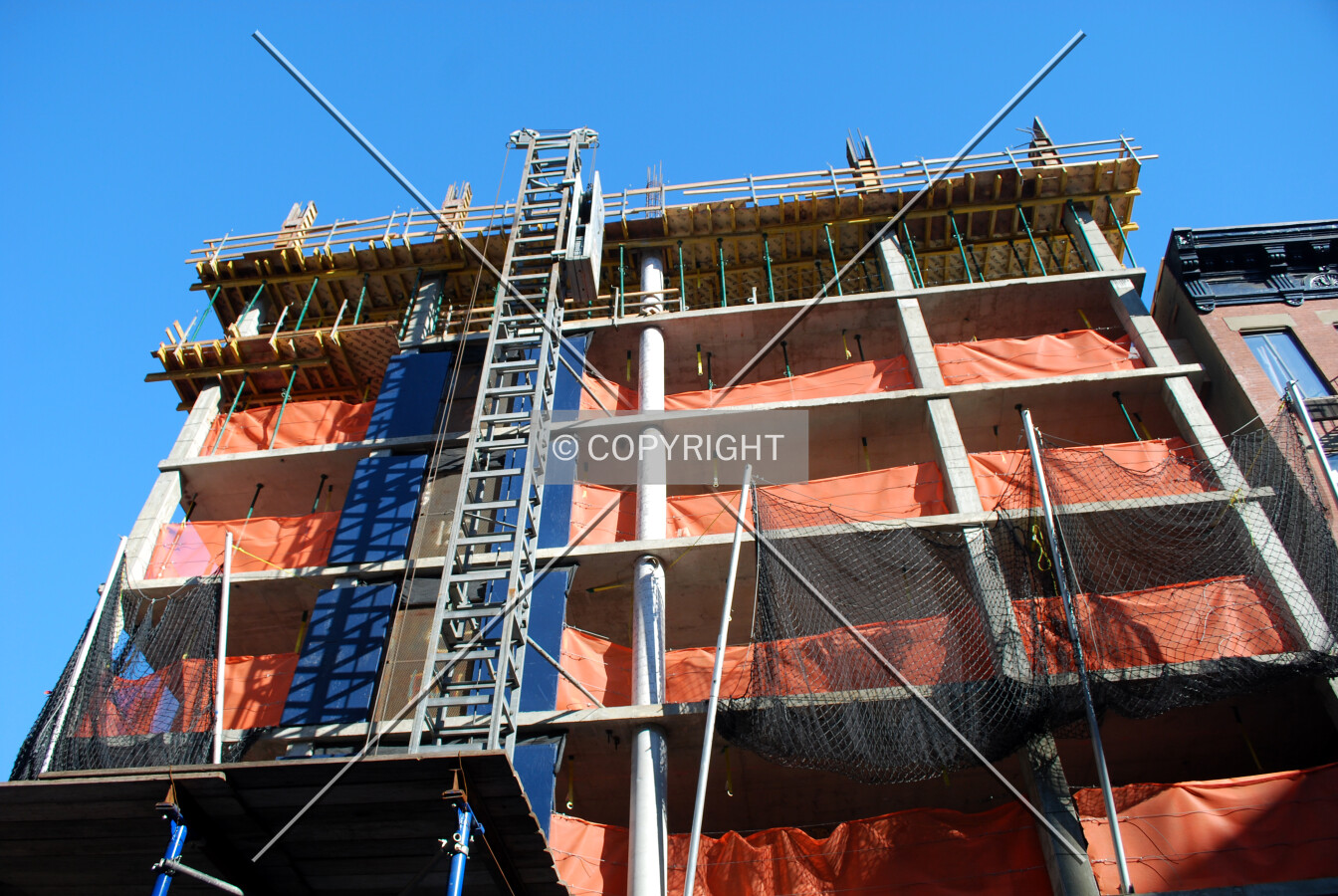 Looking up from Renwick Street