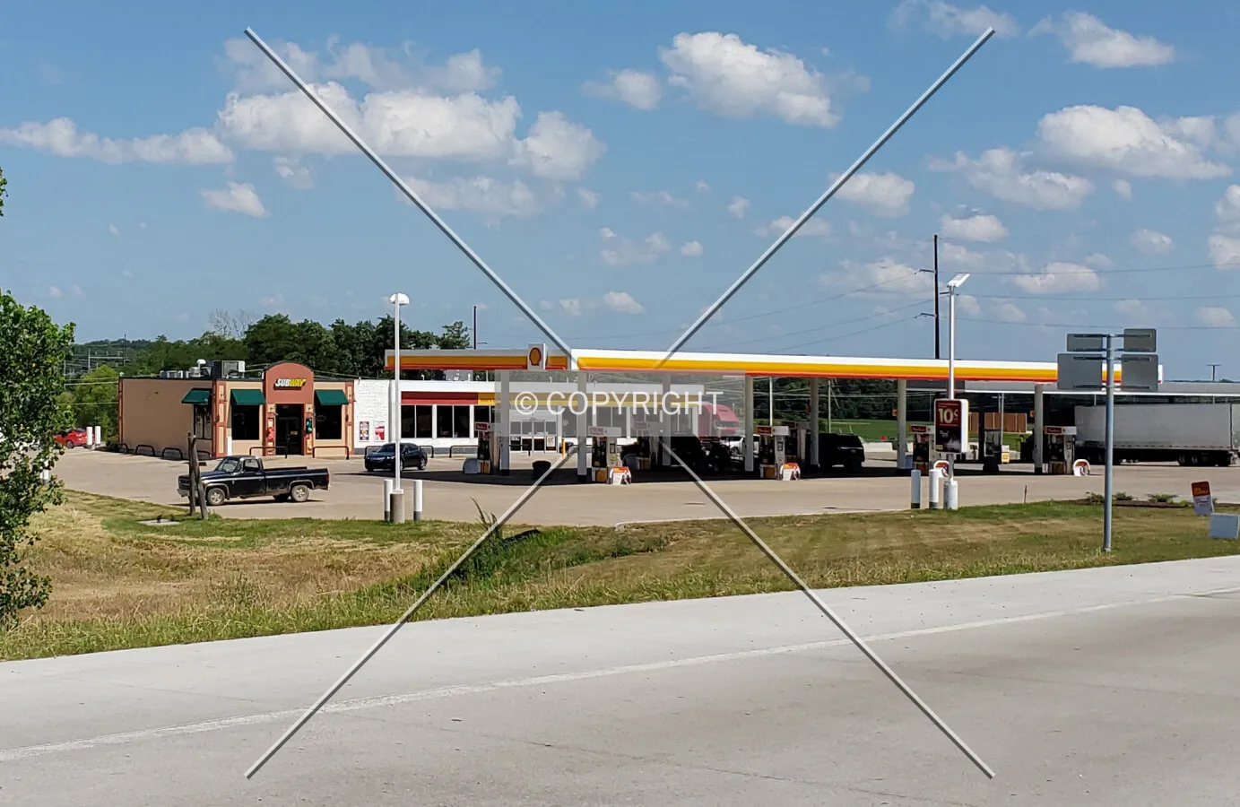 View from the northwest; July 20, 2019