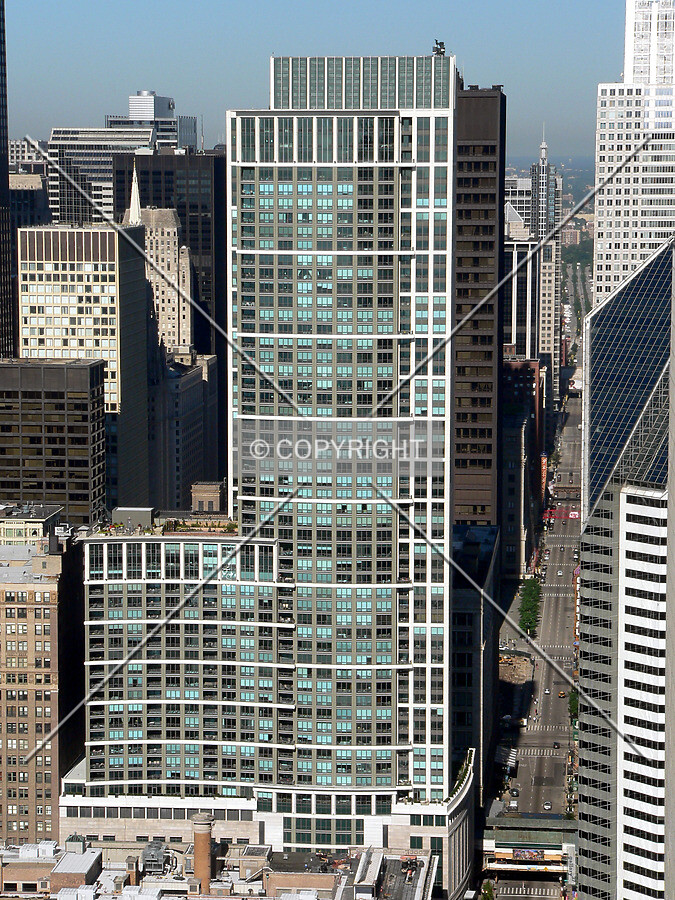 View to the west from the 52nd floor of 340 East Randolph