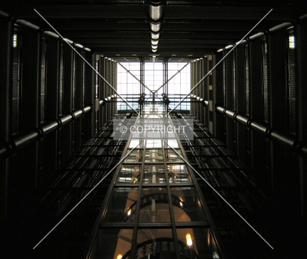 Looking up the light court from the 2nd floor