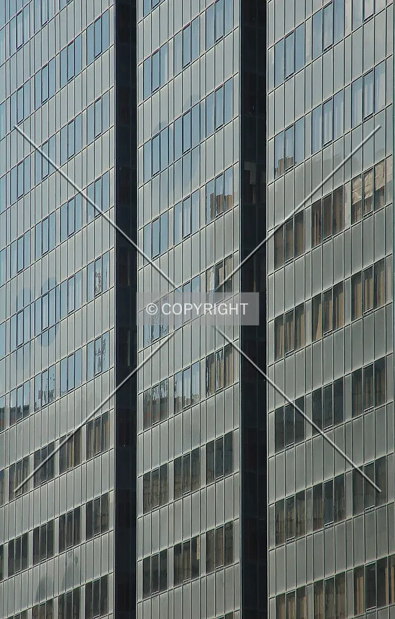 Reflections on the dark facade