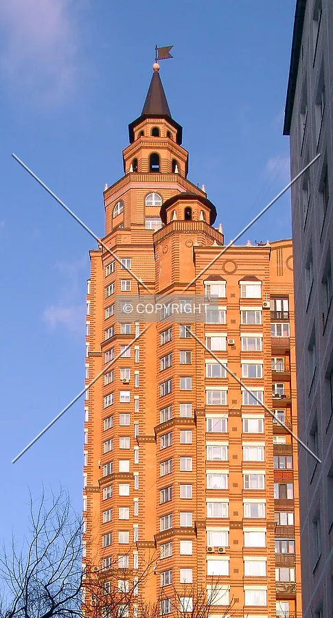 Looking up from the west