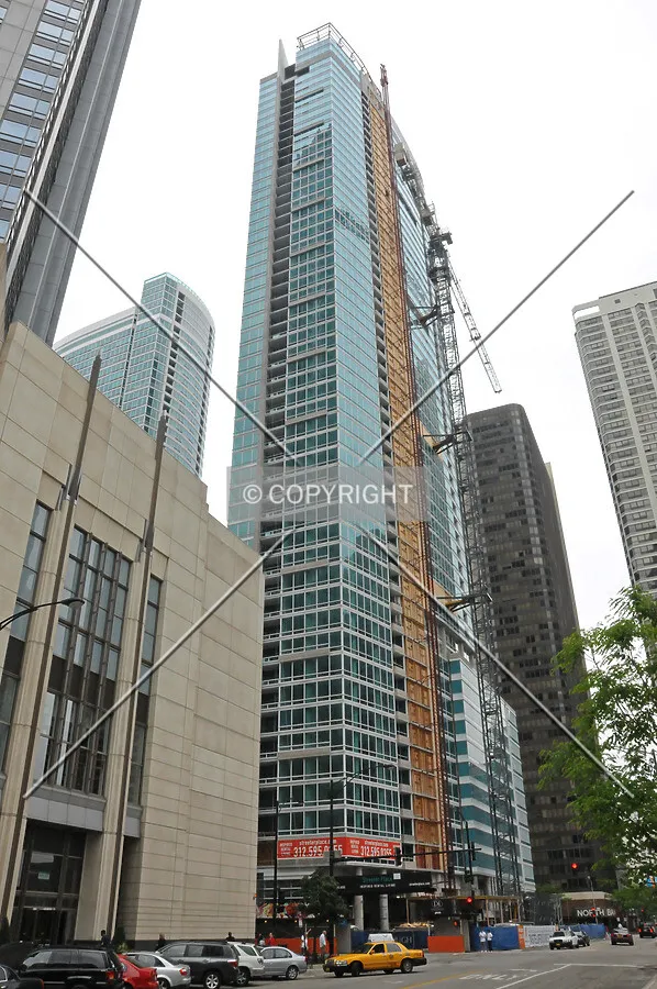 Looking up from McClurg Court
