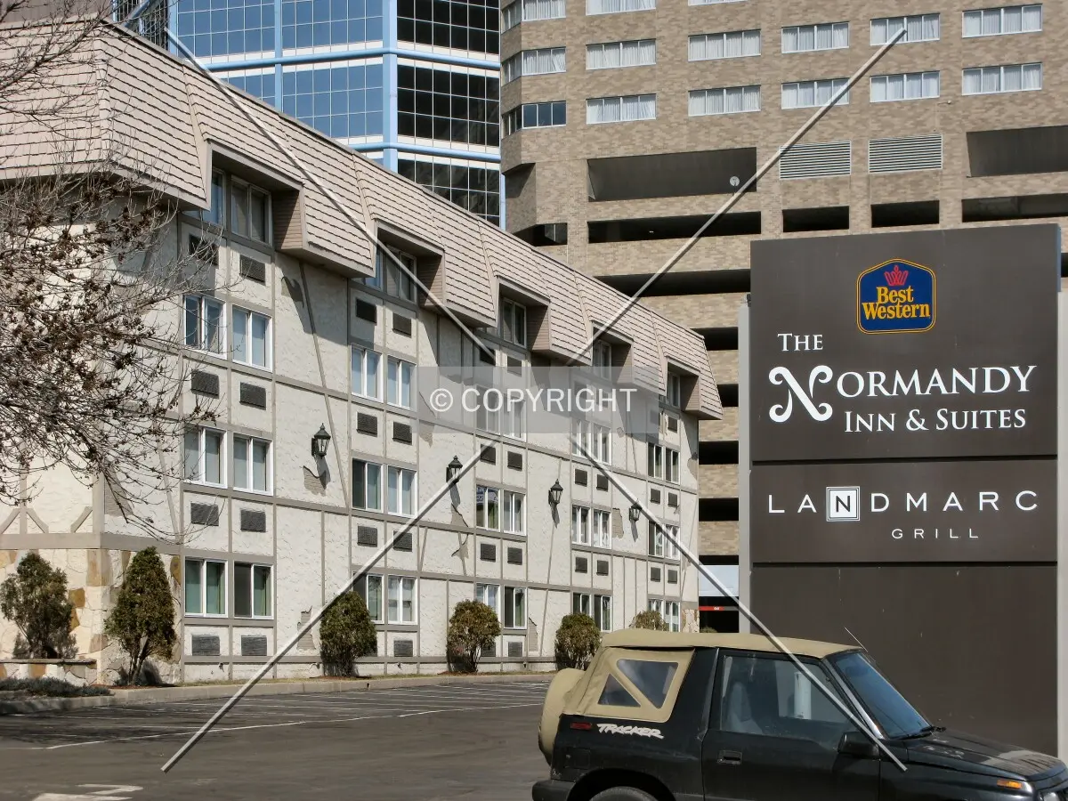 View to the north from 5th Avenue South, with building signage