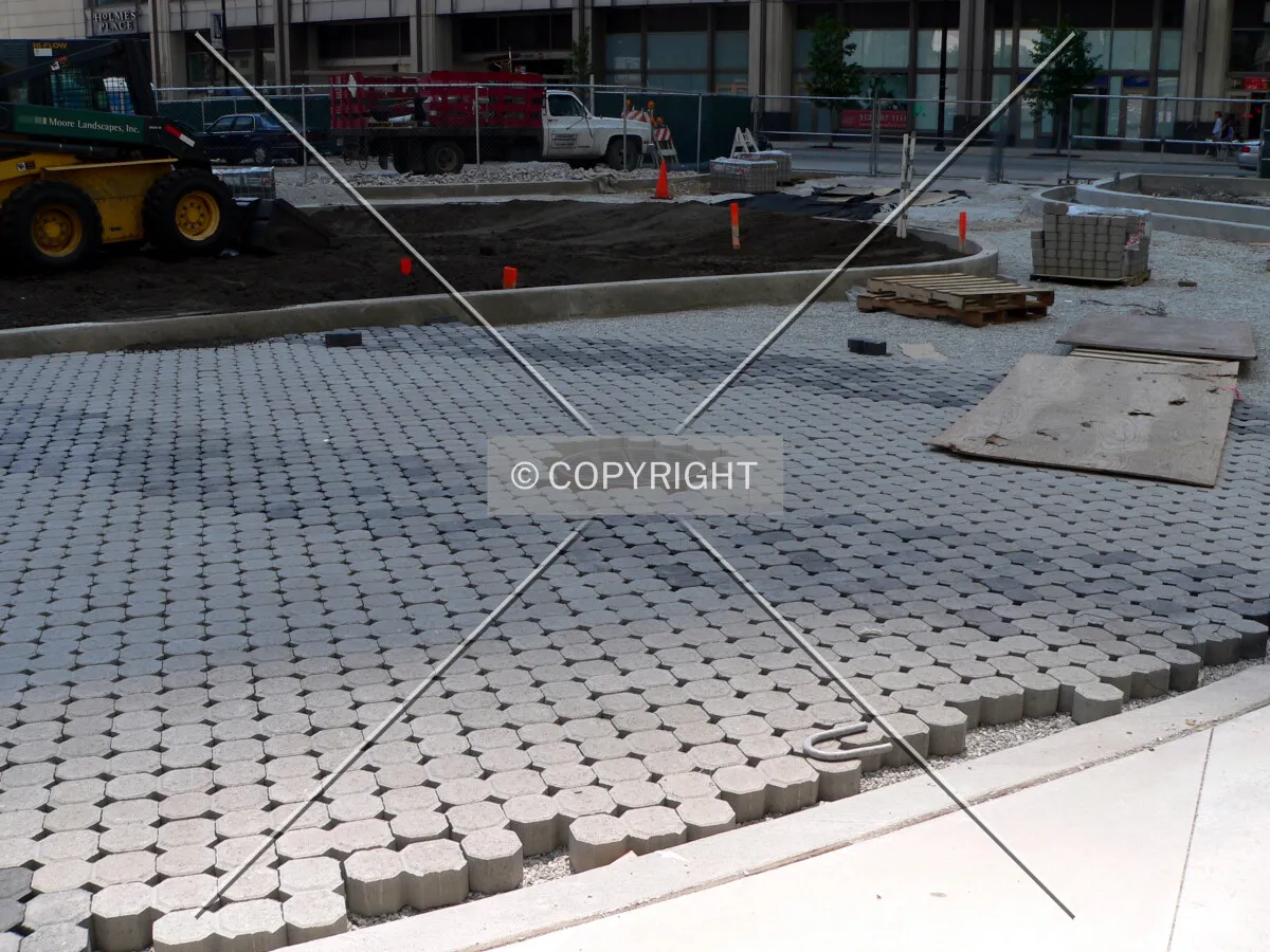 Unilock pavers froming the driveway
