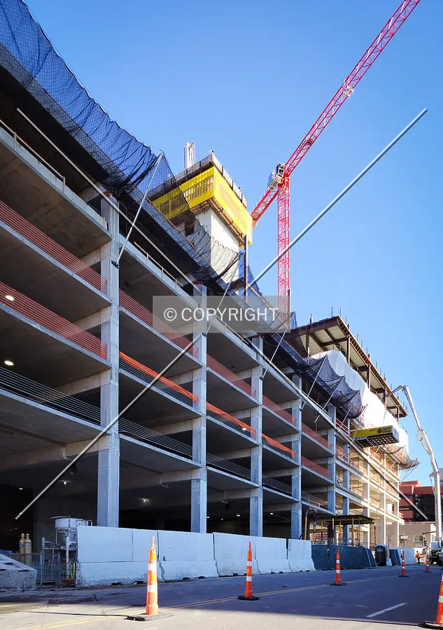 From the southwest during construction; December 3, 2021