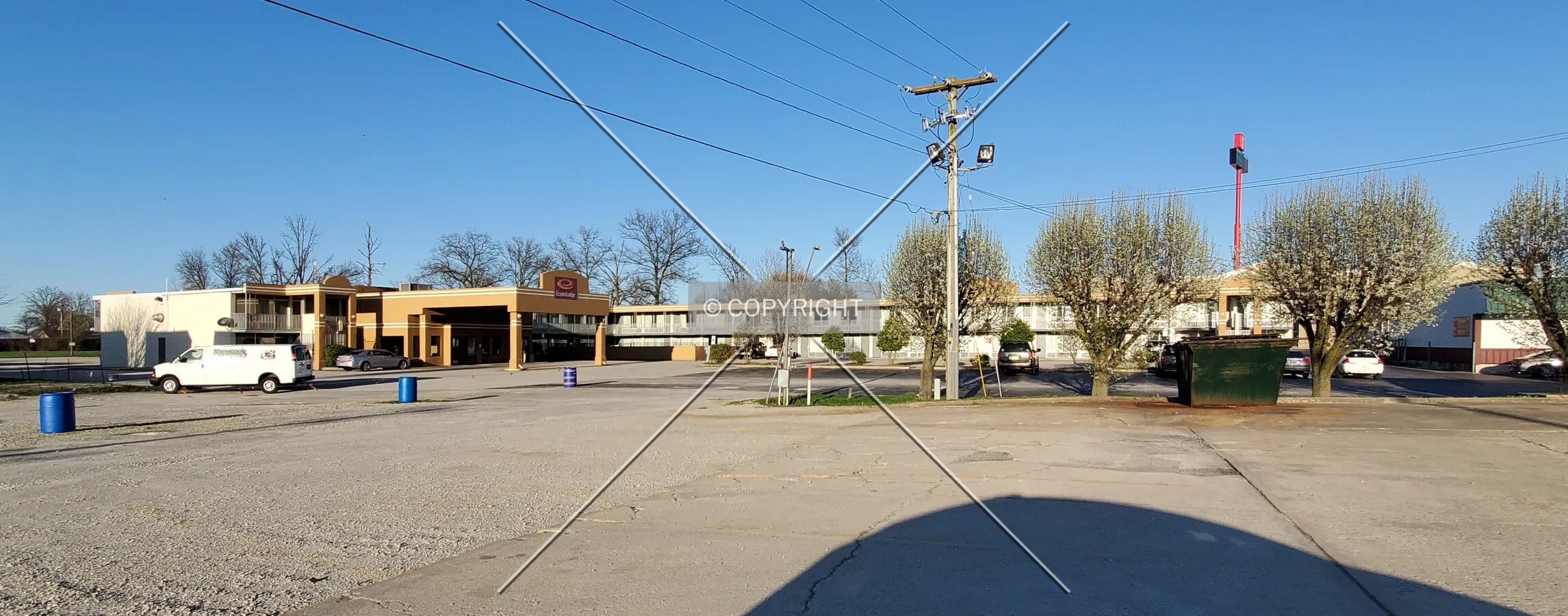 View from the south; March 29, 2020