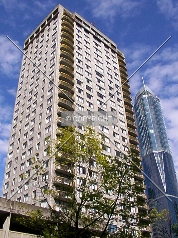 View from the west with One Wall Centre on the right
