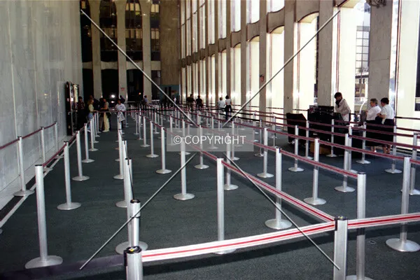 Security check when entering the tower