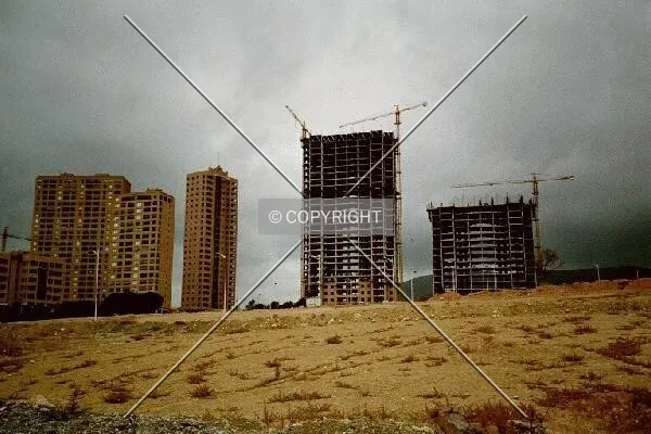Twin towers under construction